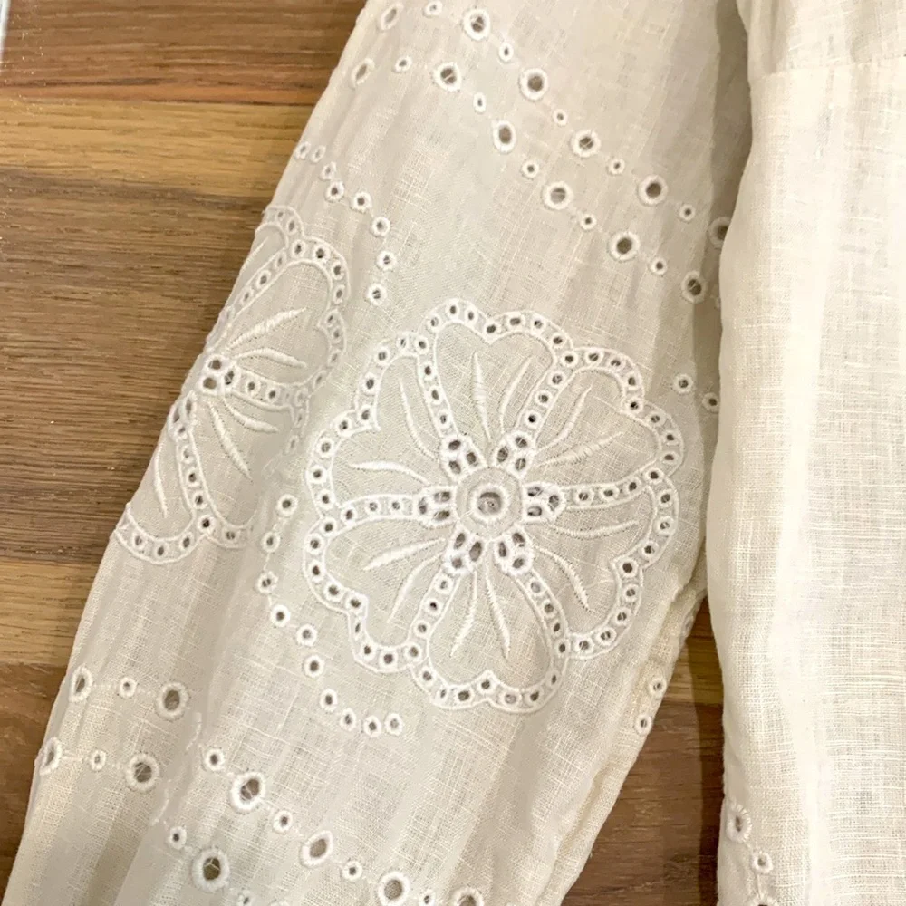 J Crew Linen Top - Picture 6 of 7